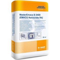 MasterEmaco (ЭМАКО) S 5400 Безусадочная сухая смесь тиксотропного типа. Толщина слоя от 5 до 50 мм.(стена ,потолок)